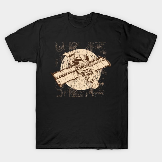 Steampunk : Flying Dog T-Shirt by lordambyar
